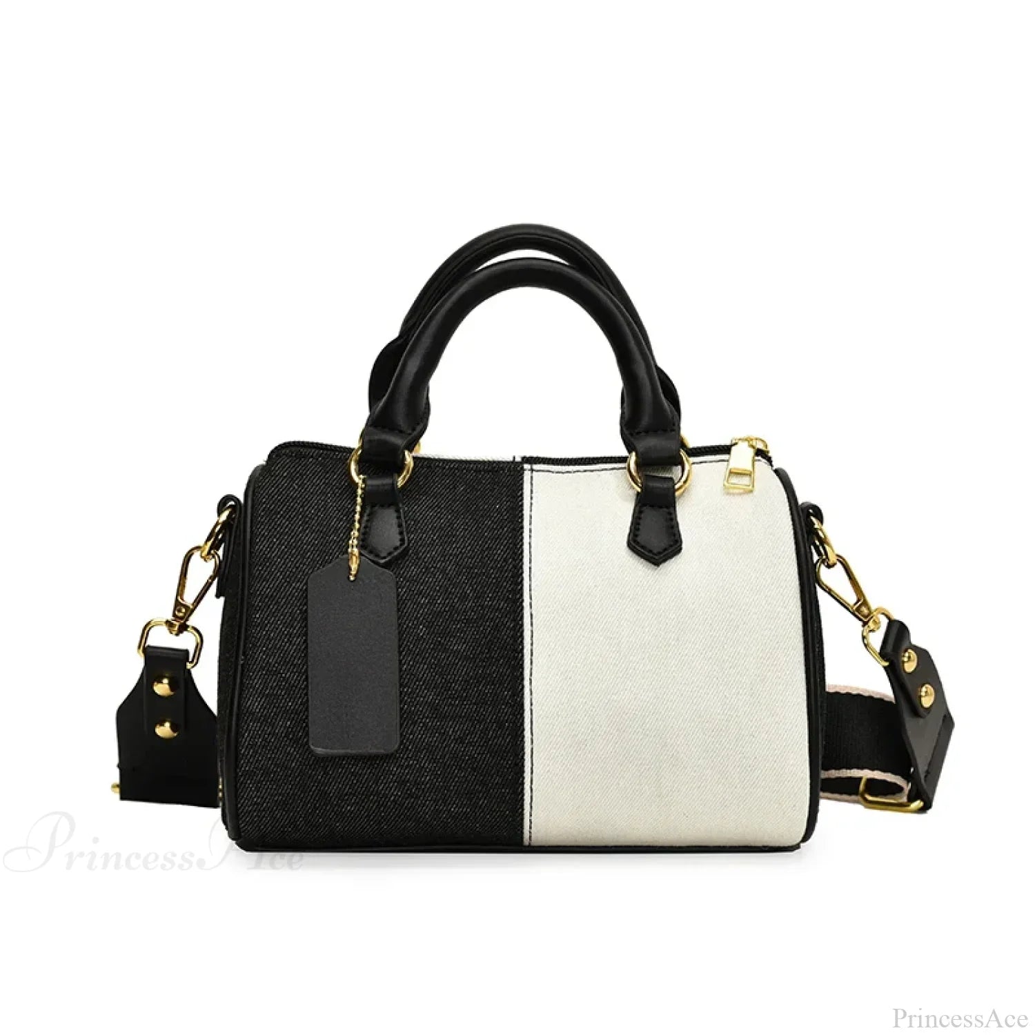 Colorblock Denim Mini Crossbody Handbag