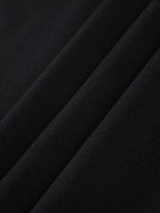 Black Contrast Trim Cutout Long Sweater Dress