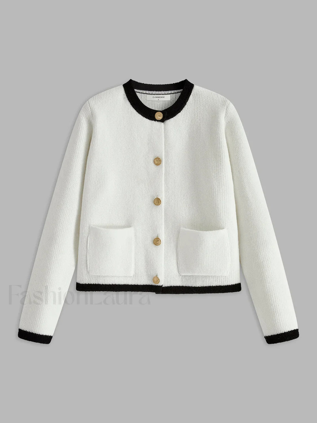 Contrast Trim Jersey Cardigan