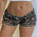 Coquette Leopard Elastic Waist Short
