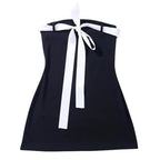 Coquette Aesthetic Bow Mini Dress