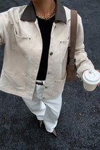 Corduroy Elegant Business Casual Office Coat