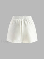 Cotton & Linen Backless Halter Top With Shorts Set