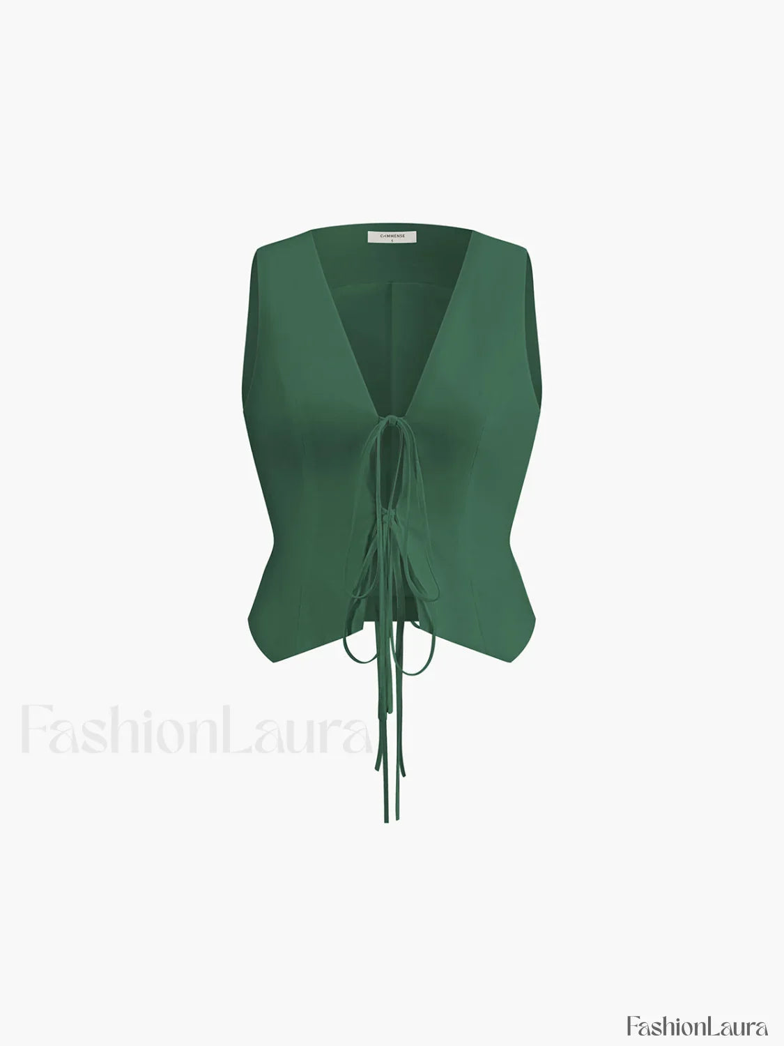 Cotton & Linen Tie-Detail Vest