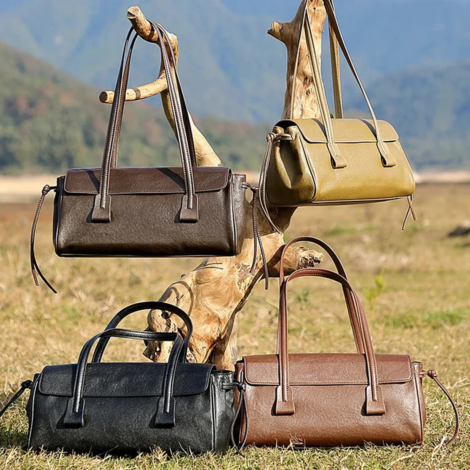 Cow Genuine Leather Luxury Satchel Shoulder Bag
