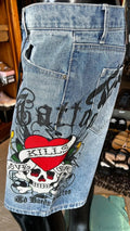 Cranium Stitched Denim Short
