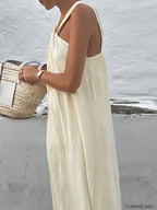 Off-white Halter Long Dress