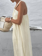 Off-white Halter Long Dress