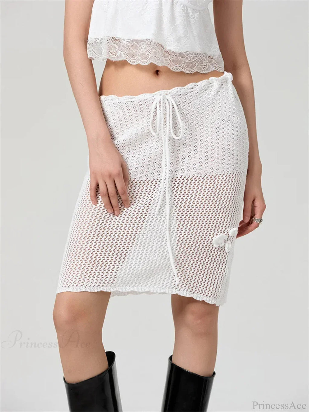 Crochet 3D Flower Patchwork Skirt