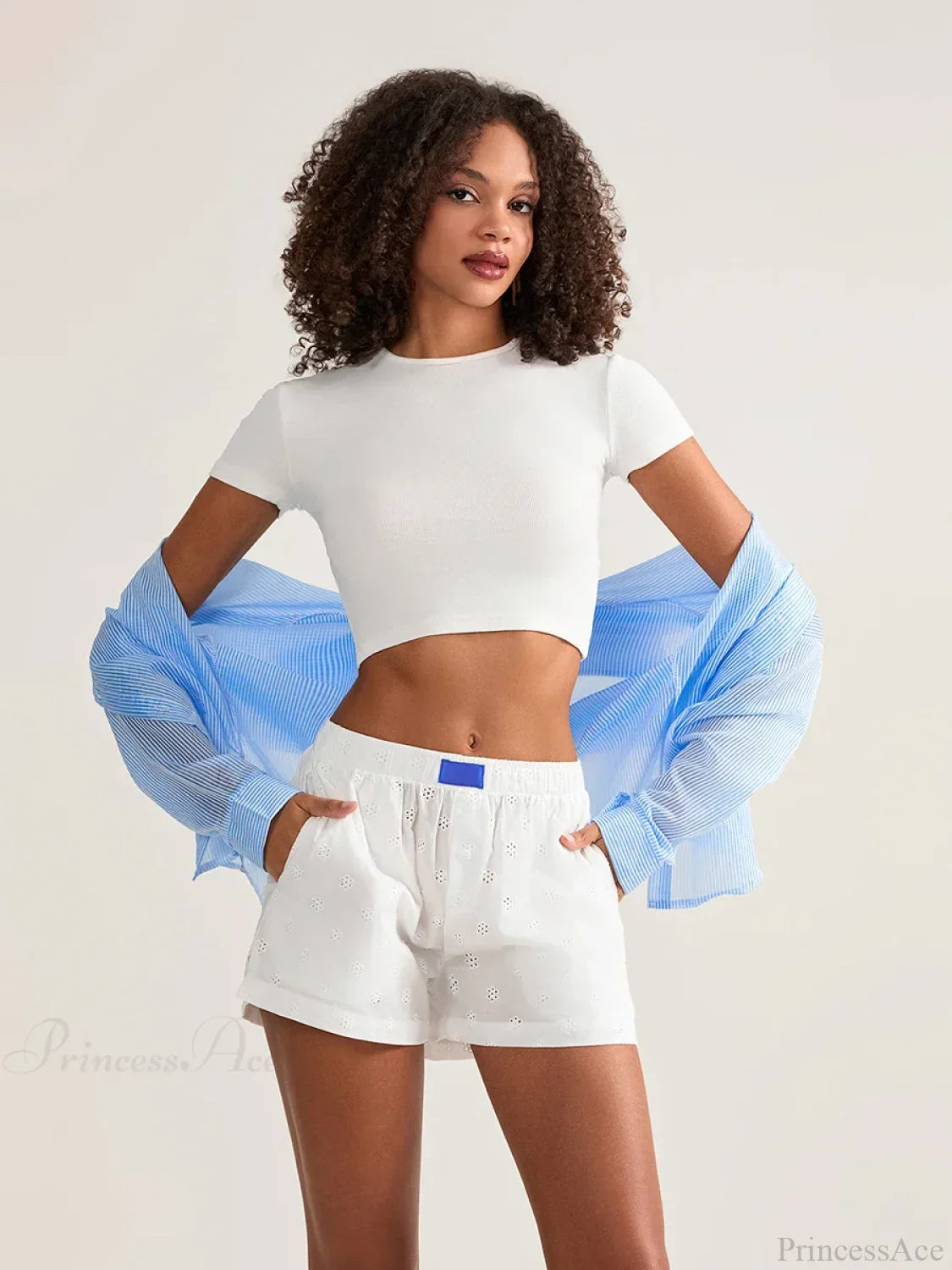 Crochet HolLow Wide Leg Short