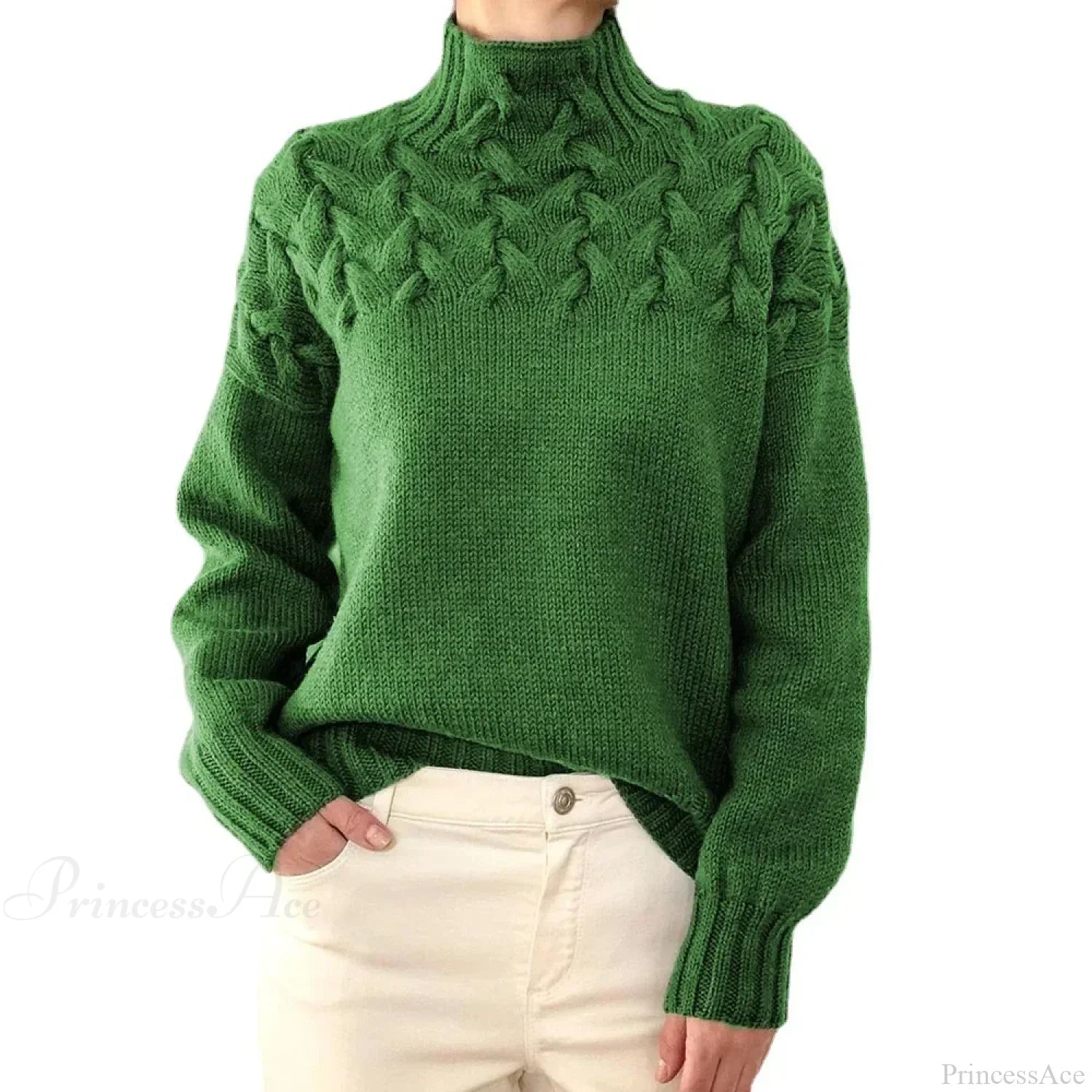 Crochet & Knitted Thick Pink Sweater