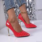 Crocodile-Effect Sexy Pattern Stiletto High HeelsFashion Pointy Party Casual Women Shoes High Heel