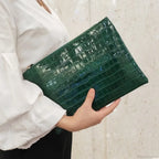 Crocodile Pattern Large Evening Wristlet