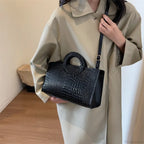 Crocodile Pattern PU Leather Crossbody Handbag