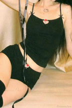 Crop Cami Top and Pajama Shorts