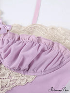 Sexy Elegant Lace Purple Cami Top