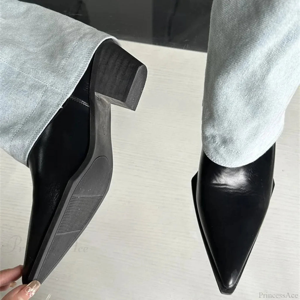 Cross Bound Varied Shade Denim Gothic Tall Boot