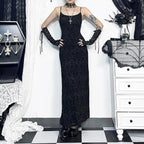 Cross Grouping Net Celebration Maxi Dress