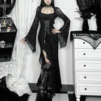 Cross Soft Long Sleeved Midi Dress