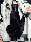Cross Weave Patchwork Tall Waist Full Dress