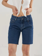Crossover Asymmetrical Denim Short