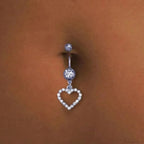 Crystal Dangle Gothic Belly Ring