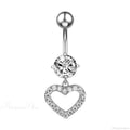Crystal Dangle Gothic Belly Ring