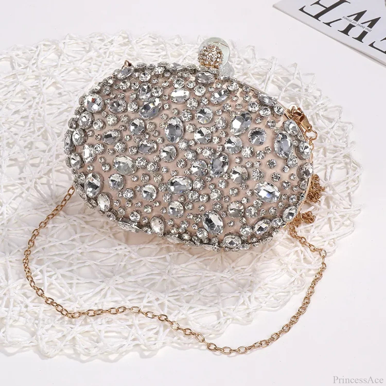 Crystal Diamond Evening Bag Birthday Party Wedding Clutch