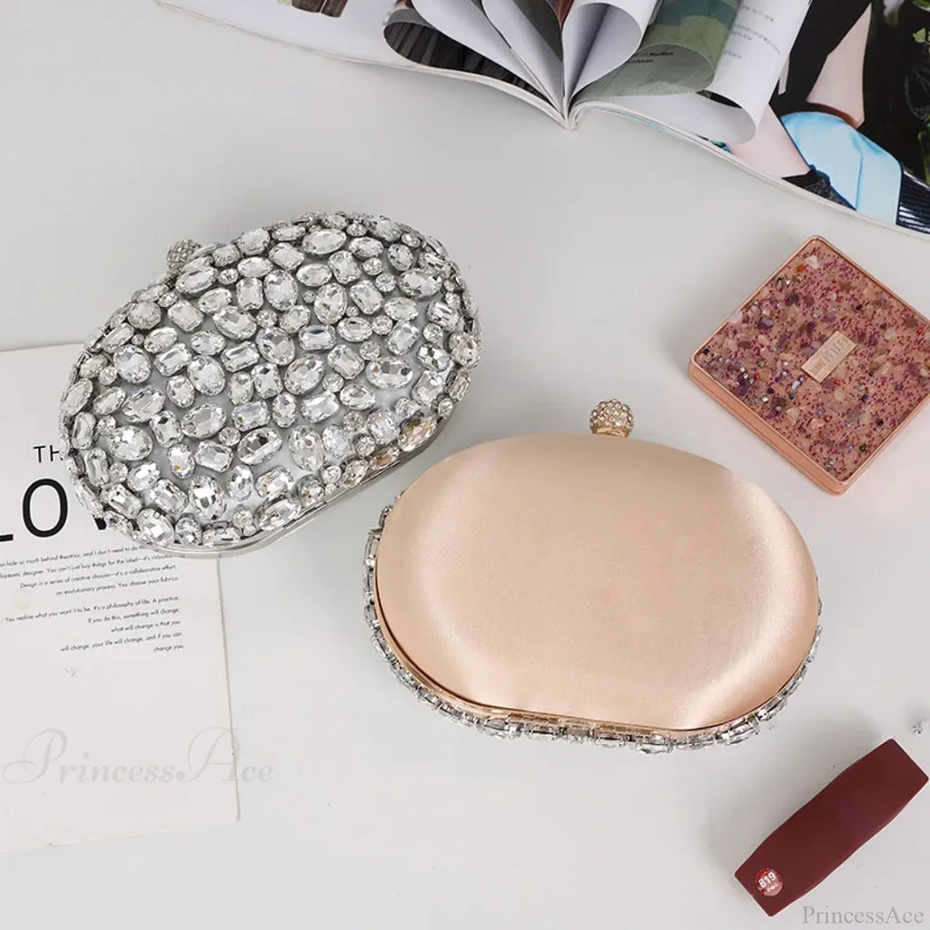 Crystal Diamond Evening Bag Birthday Party Wedding Clutch