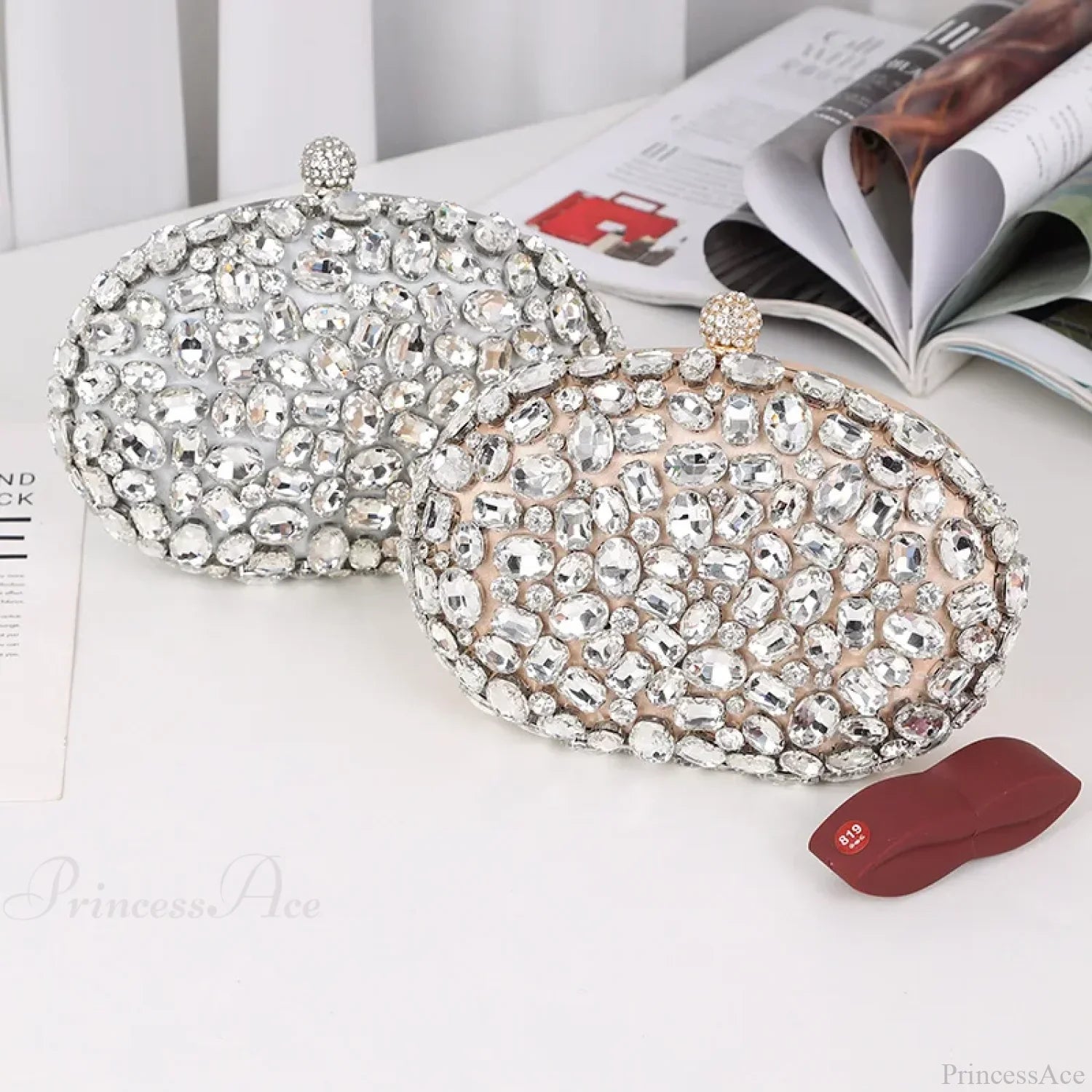 Crystal Diamond Evening Bag Birthday Party Wedding Clutch
