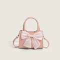 Animal Pattern Faux Leather Crossbody Bag with Bow Detail - Pink