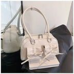 Cute Bow Tie PU Leather Underarm Shoulder Bag