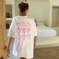 Cute Strawberry Back Print T-shirt