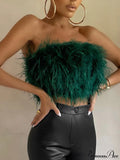 Cute Stylish Fuzzy Crop Top