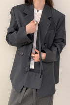 Commuter Style Belted Blazer