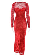 Elegant Black Floral Lace Shrug Maxi Dress Bodycon Evening Gown For Women 2026