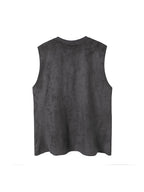 Retro Letter Print Loose Casual Tank Top