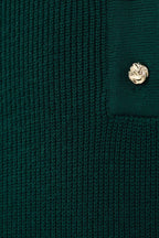 Elegant Collared Knit Sweater Dress