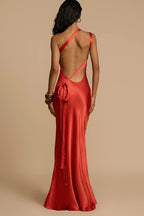 Satin One Shoulder Bodycon Dress