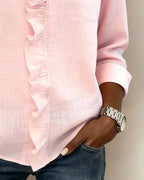 The Indie — Ruffle V-Neck Blouse