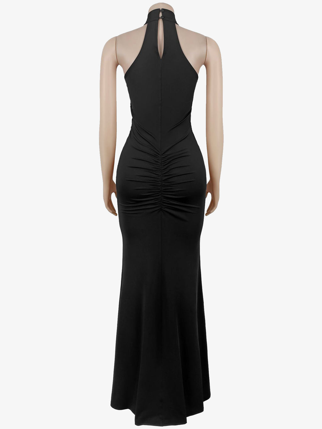 Sequin Halter Neck Ruched Waist High Slit Evening Long Dress For Women 2026