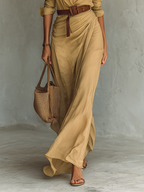 | Long Sleeve Belted Maxi Dress