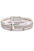 Bohemian Cross Diamond Magnetic Clasp Bracelet