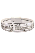 Bohemian Cross Diamond Magnetic Clasp Bracelet