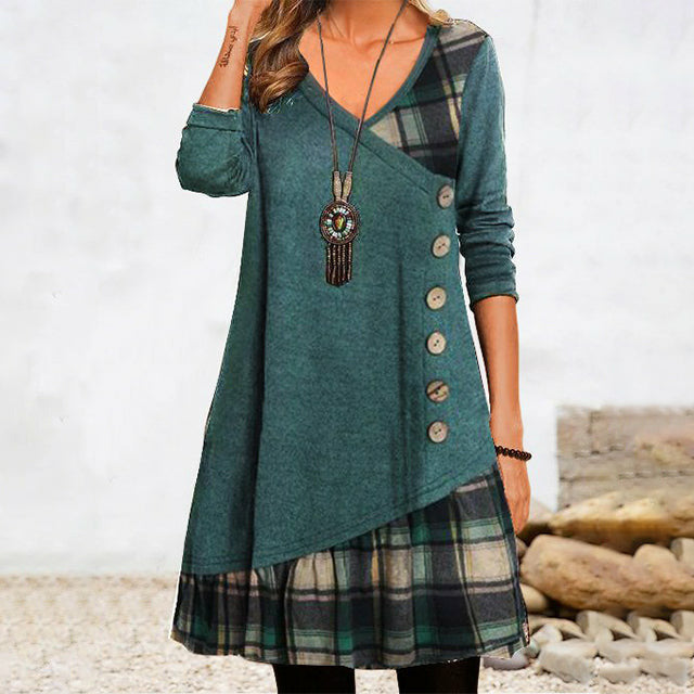 | Irregular Patchwork Dress