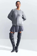 Casual Lace Knit Pullover Sweater
