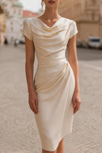 A-line Pleated Bodycon Dress