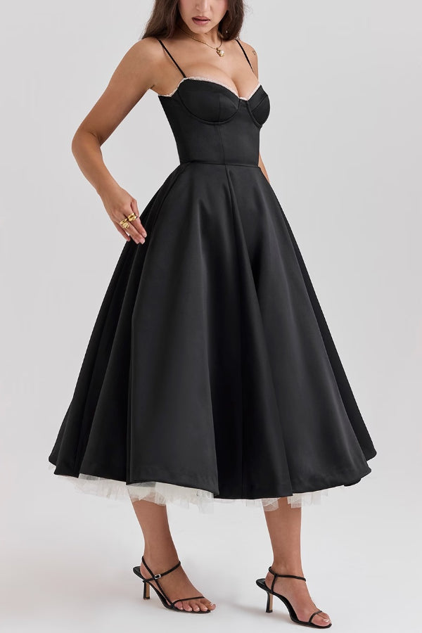 | Strapless V-neck Sleeveless Maxi Dress
