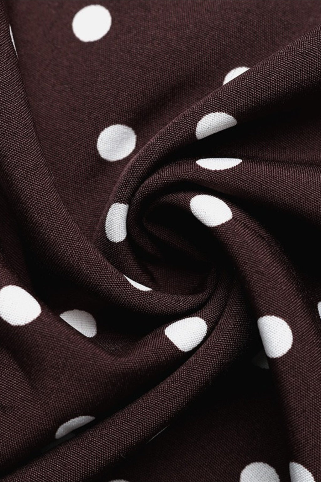 Deep V Halter Neck Polka Dot A Line Maxi Dress