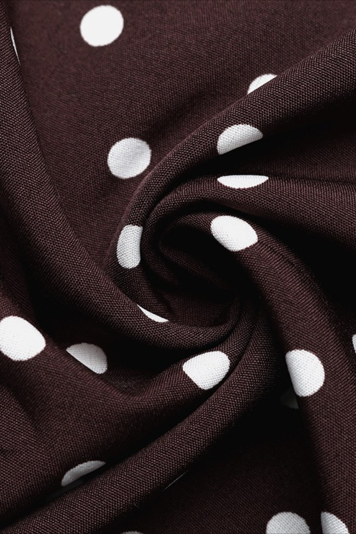 Deep V Halter Neck Polka Dot A Line Maxi Dress